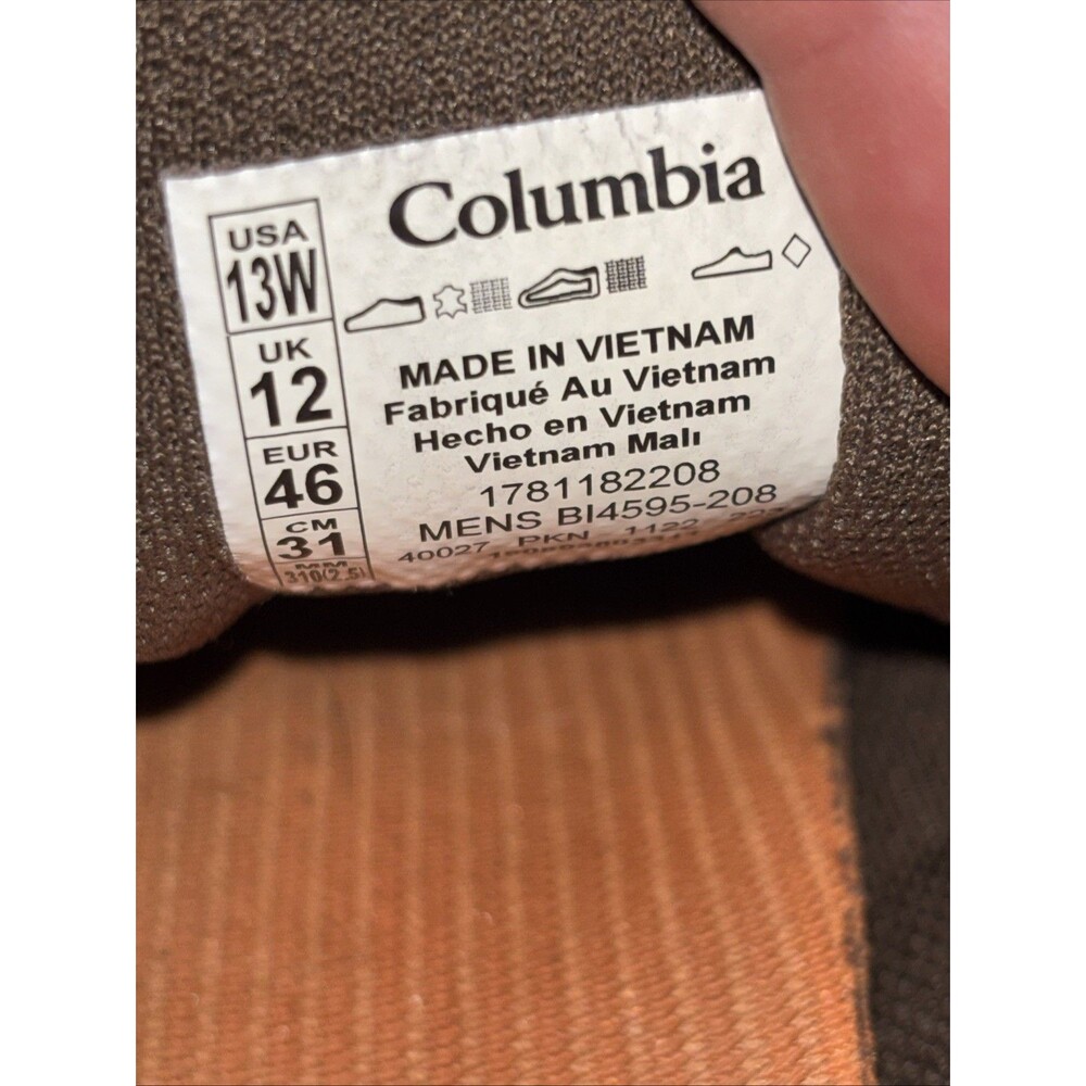 Columbia Mens 13W Crestwood Brown Shoes - Picture 5 of 6